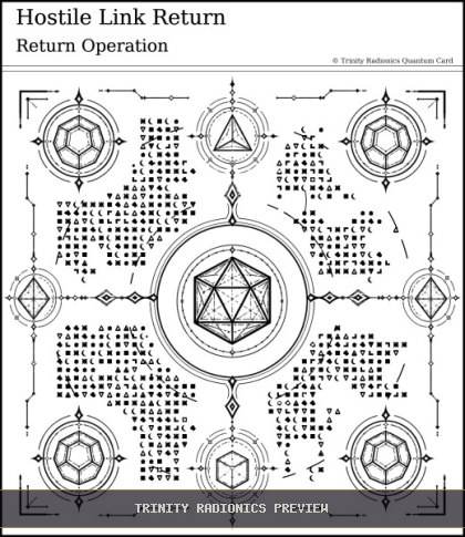 Hostile Link Return Quantum radionics card preview