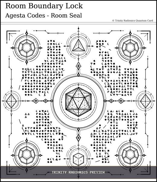 Room Boundary Lock Quantum radionics card preview - Boundaries, Seals & Perimeters - Quantum / Premium