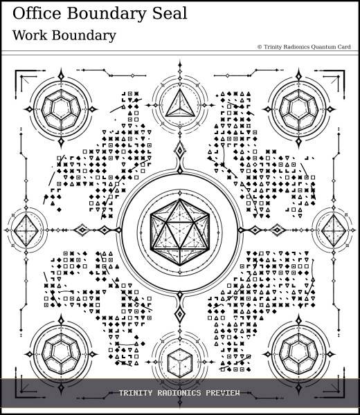 Office Boundary Seal Quantum radionics card preview - Boundaries, Seals & Perimeters - Quantum