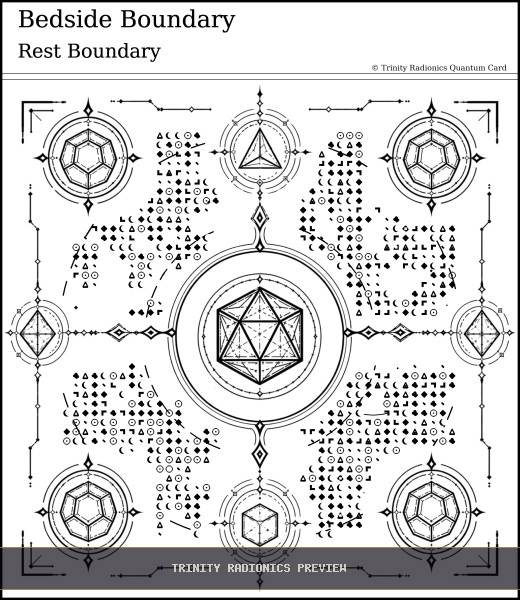 Bedside Boundary Quantum radionics card preview - Boundaries, Seals & Perimeters - Quantum