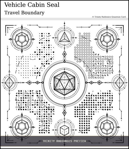 Vehicle Cabin Seal Quantum radionics card preview - Boundaries, Seals & Perimeters - Quantum