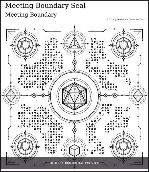 Meeting Boundary Seal Quantum radionics card preview - Boundaries, Seals & Perimeters - Quantum