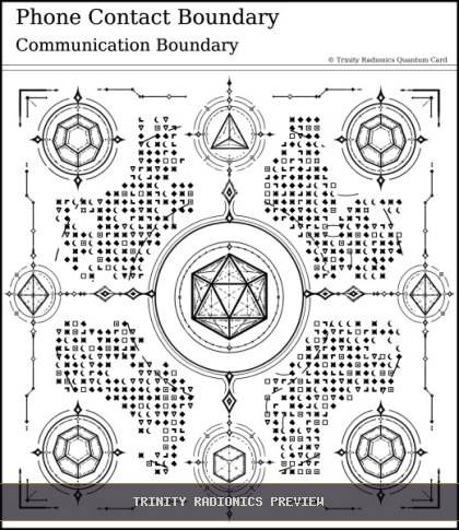 Phone Contact Boundary Quantum radionics card preview