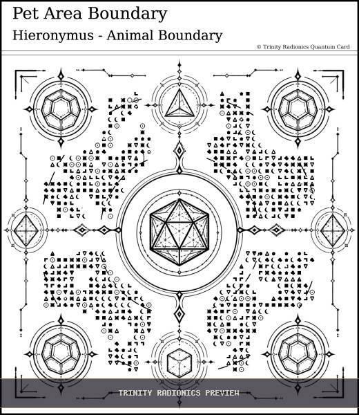 Pet Area Boundary Quantum radionics card preview - Boundaries, Seals & Perimeters - Quantum