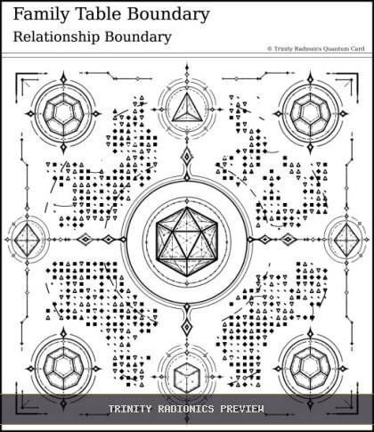 Family Table Boundary Quantum radionics card preview
