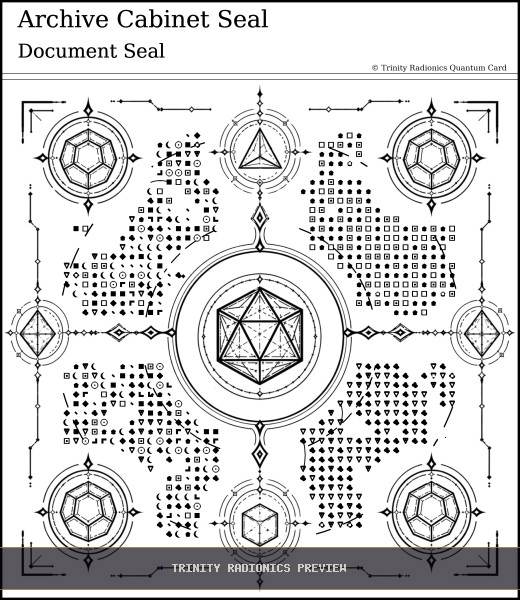 Archive Cabinet Seal Quantum radionics card preview - Boundaries, Seals & Perimeters - Quantum