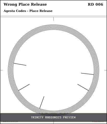 Wrong Place Release Radial radionics card preview