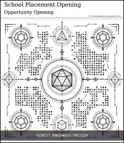 School Placement Opening Quantum radionics card preview