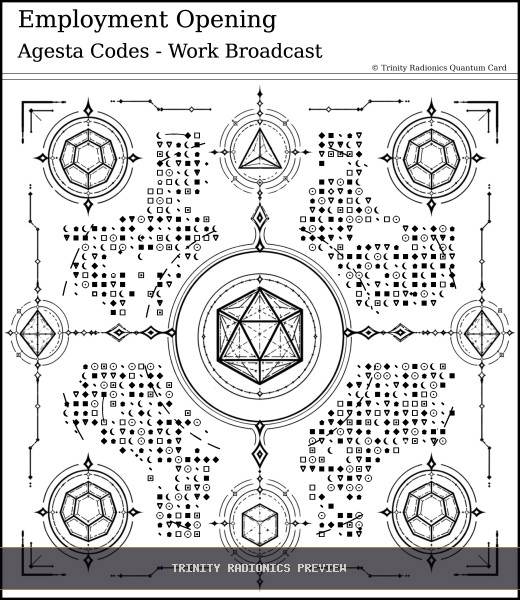 Employment Opening Quantum radionics card preview - Work, Money & Prosperity - Quantum / Premium