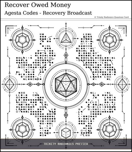 Recover Owed Money Quantum radionics card preview - Work, Money & Prosperity - Quantum / Premium