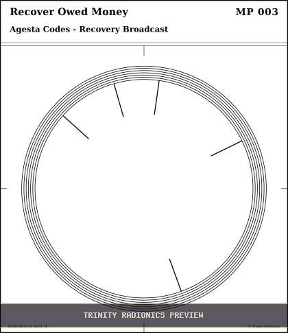 Recover Owed Money Radial radionics card preview