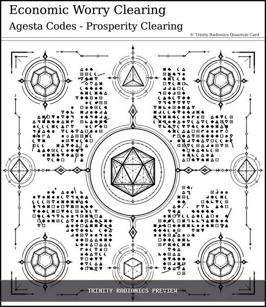 Economic Worry Clearing Quantum radionics card preview - Work, Money & Prosperity - Quantum / Premium
