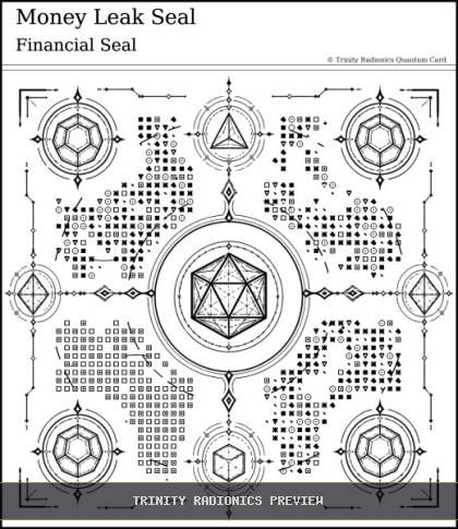 Money Leak Seal Quantum radionics card preview