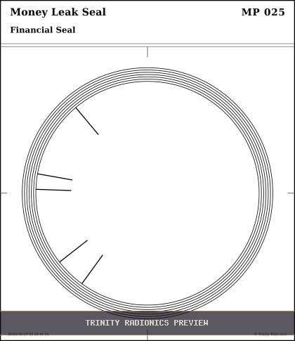 Money Leak Seal Radial radionics card preview