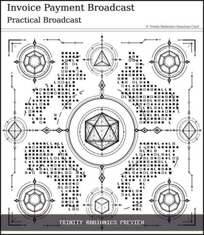Invoice Payment Broadcast Quantum radionics card preview
