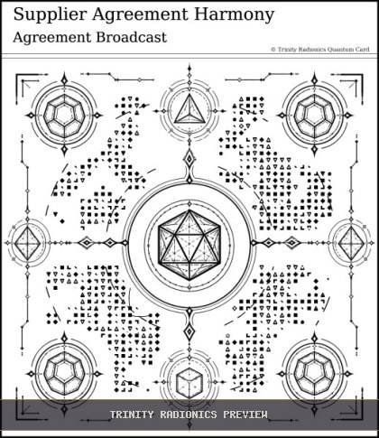 Supplier Agreement Harmony Quantum radionics card preview