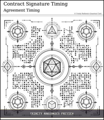 Contract Signature Timing Quantum radionics card preview