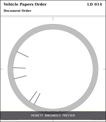 Vehicle Papers Order Radial radionics card preview