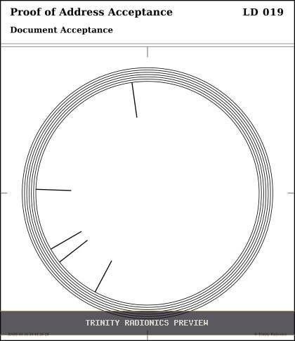 Proof of Address Acceptance Radial radionics card preview