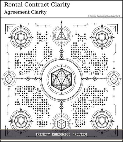 Rental Contract Clarity Quantum radionics card preview