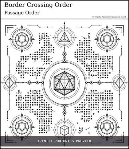 Border Crossing Order Quantum radionics card preview