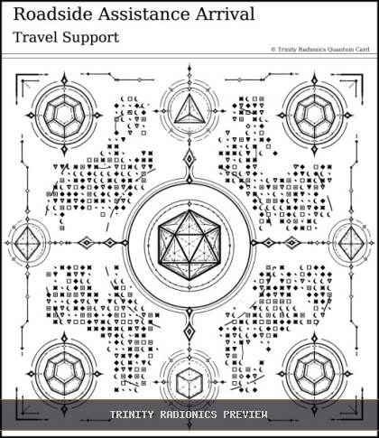 Roadside Assistance Arrival Quantum radionics card preview