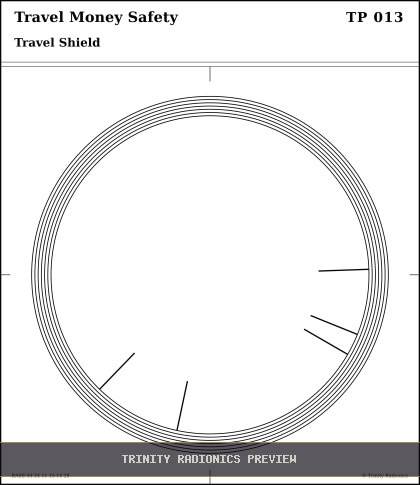 Travel Money Safety Radial radionics card preview
