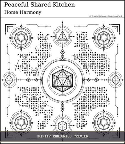 Peaceful Shared Kitchen Quantum radionics card preview