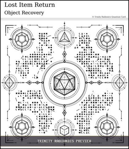 Lost Item Return Quantum radionics card preview