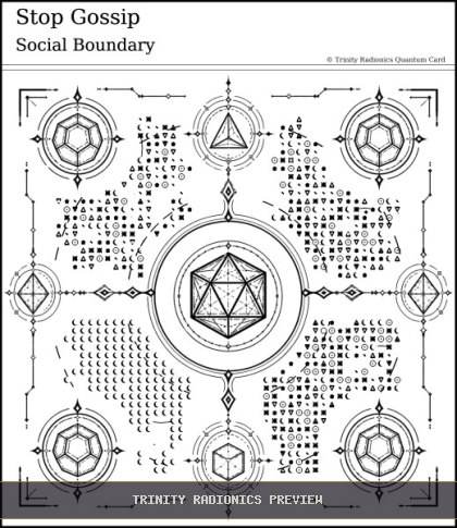 Stop Gossip Quantum radionics card preview