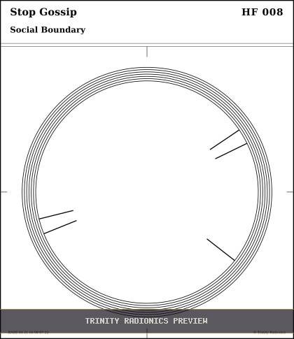 Stop Gossip Radial radionics card preview