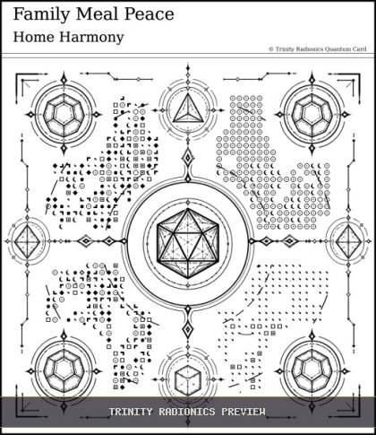 Family Meal Peace Quantum radionics card preview