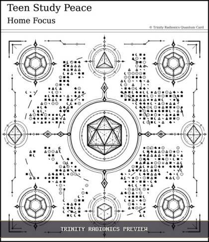 Teen Study Peace Quantum radionics card preview
