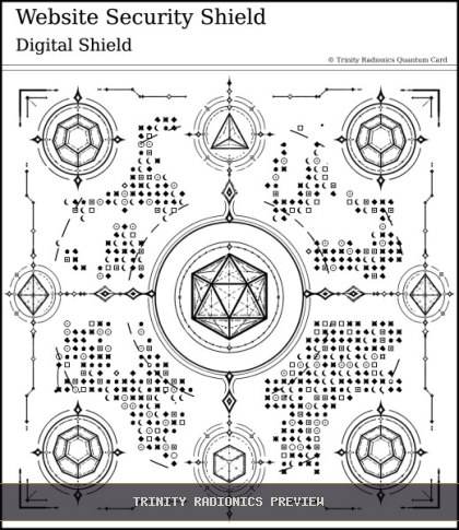 Website Security Shield Quantum radionics card preview