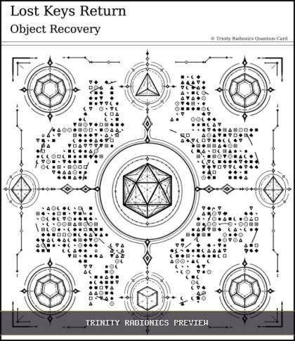 Lost Keys Return Quantum radionics card preview