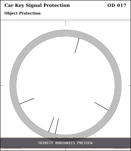Car Key Signal Protection Radial radionics card preview