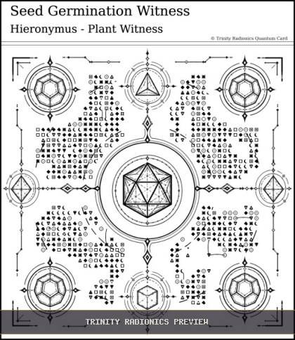 Seed Germination Witness Quantum radionics card preview