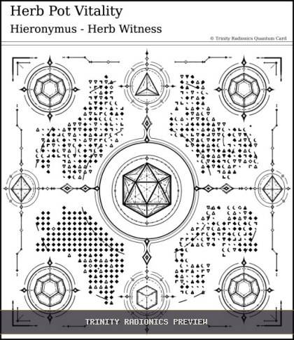 Herb Pot Vitality Quantum radionics card preview