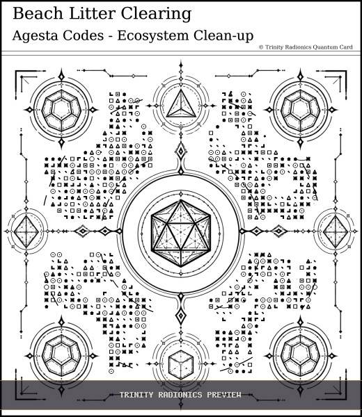 Beach Litter Clearing Quantum radionics card preview - Water & Environmental Clean Up - Quantum / Premium