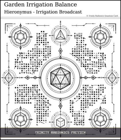 Garden Irrigation Balance Quantum radionics card preview