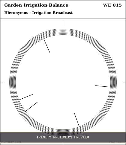 Garden Irrigation Balance Radial radionics card preview