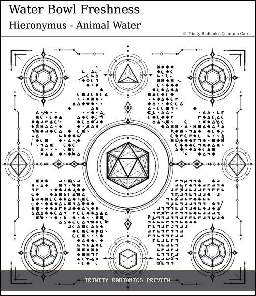 Water Bowl Freshness Quantum radionics card preview - Water & Environmental Clean Up - Quantum / Premium