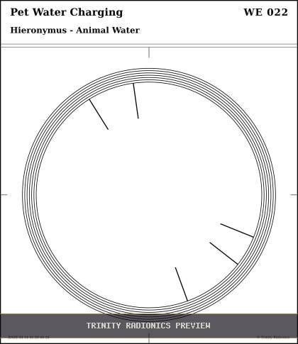 Pet Water Charging Radial radionics card preview