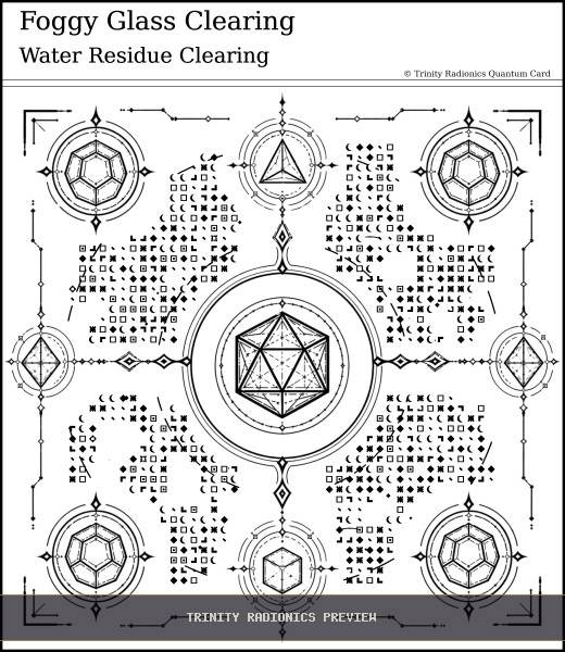 Foggy Glass Clearing Quantum radionics card preview - Water & Environmental Clean Up - Quantum