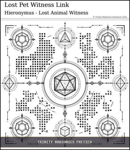 Lost Pet Witness Link Quantum radionics card preview