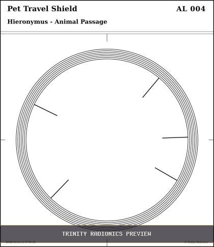 Pet Travel Shield Radial radionics card preview