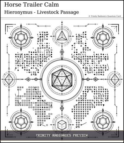Horse Trailer Calm Quantum radionics card preview