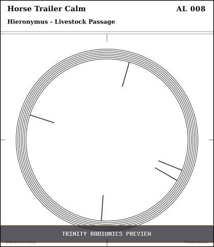 Horse Trailer Calm Radial radionics card preview