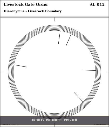 Livestock Gate Order Radial radionics card preview