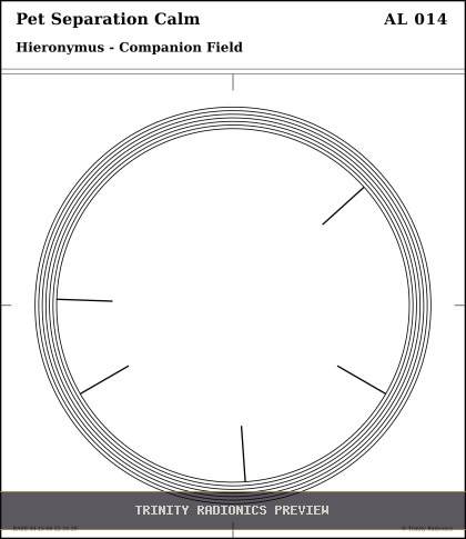 Pet Separation Calm Radial radionics card preview